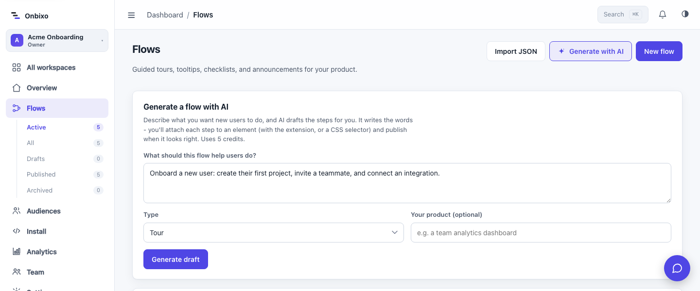 Generate a flow with AI